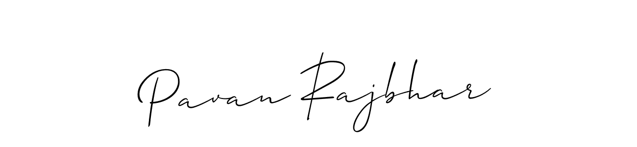 Make a beautiful signature design for name Pavan Rajbhar. With this signature (Allison_Script) style, you can create a handwritten signature for free. Pavan Rajbhar signature style 2 images and pictures png