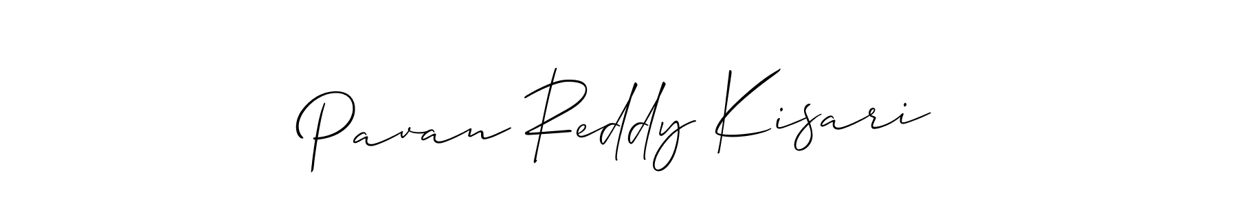 How to make Pavan Reddy Kisari name signature. Use Allison_Script style for creating short signs online. This is the latest handwritten sign. Pavan Reddy Kisari signature style 2 images and pictures png