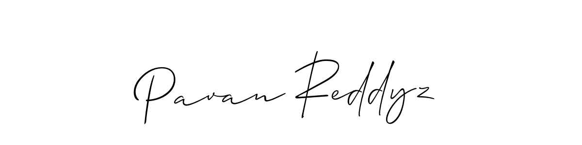 Make a beautiful signature design for name Pavan Reddyz. With this signature (Allison_Script) style, you can create a handwritten signature for free. Pavan Reddyz signature style 2 images and pictures png