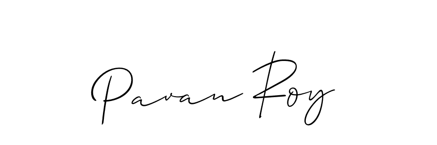 How to make Pavan Roy name signature. Use Allison_Script style for creating short signs online. This is the latest handwritten sign. Pavan Roy signature style 2 images and pictures png