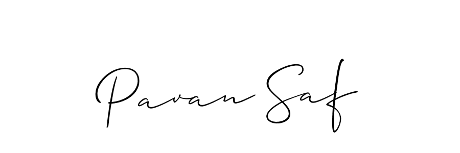 How to make Pavan Saf name signature. Use Allison_Script style for creating short signs online. This is the latest handwritten sign. Pavan Saf signature style 2 images and pictures png
