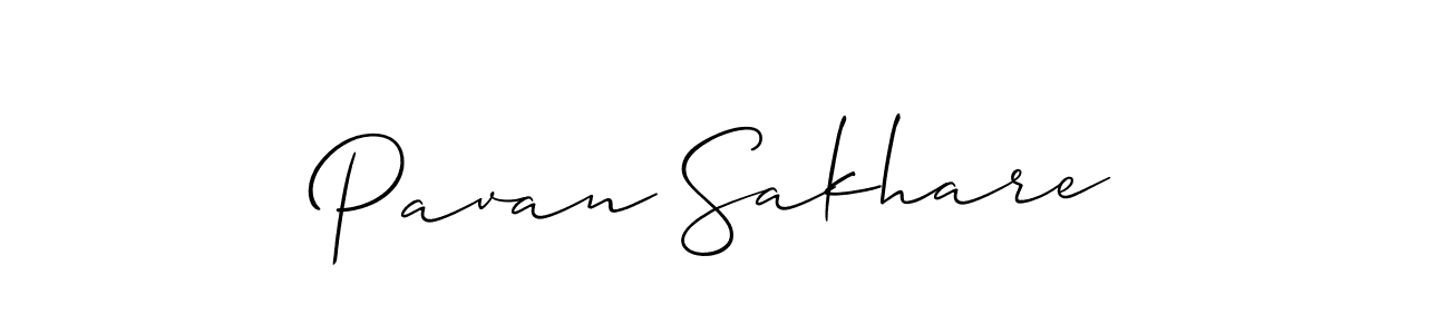 How to make Pavan Sakhare name signature. Use Allison_Script style for creating short signs online. This is the latest handwritten sign. Pavan Sakhare signature style 2 images and pictures png