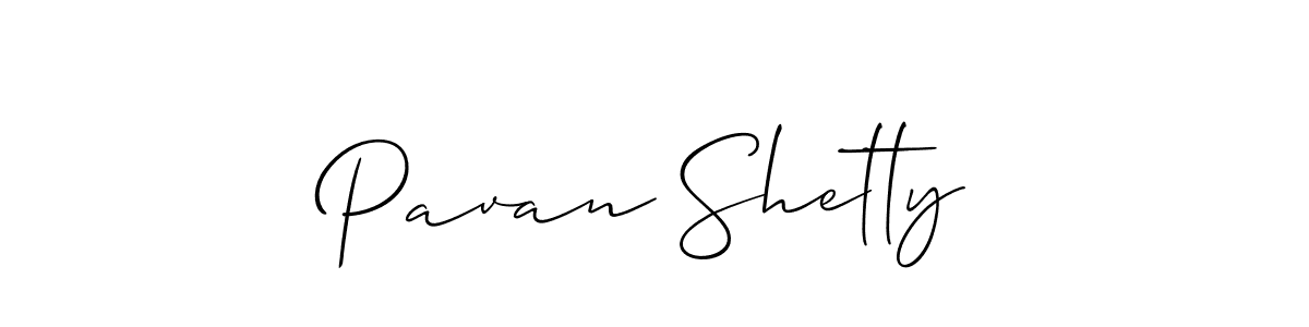 Make a beautiful signature design for name Pavan Shetty. With this signature (Allison_Script) style, you can create a handwritten signature for free. Pavan Shetty signature style 2 images and pictures png