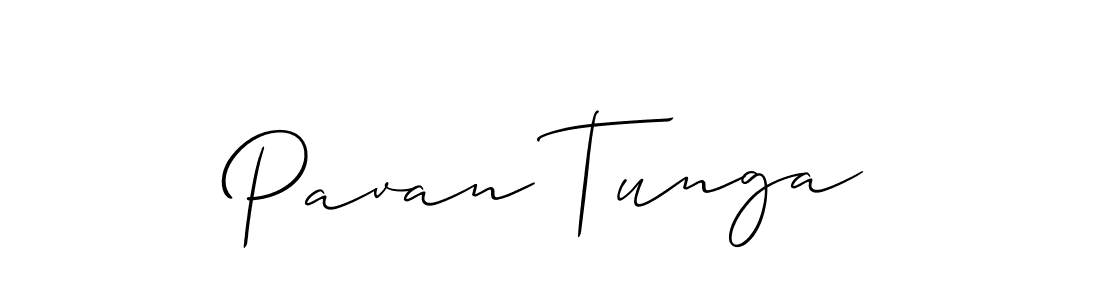 You should practise on your own different ways (Allison_Script) to write your name (Pavan Tunga) in signature. don't let someone else do it for you. Pavan Tunga signature style 2 images and pictures png