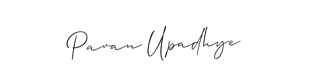 How to make Pavan Upadhye name signature. Use Allison_Script style for creating short signs online. This is the latest handwritten sign. Pavan Upadhye signature style 2 images and pictures png