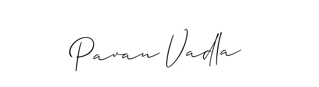 How to make Pavan Vadla signature? Allison_Script is a professional autograph style. Create handwritten signature for Pavan Vadla name. Pavan Vadla signature style 2 images and pictures png