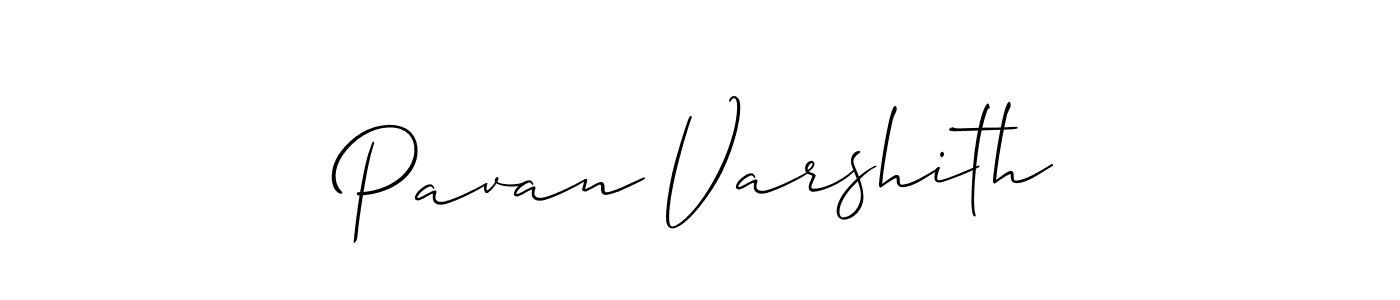 Allison_Script is a professional signature style that is perfect for those who want to add a touch of class to their signature. It is also a great choice for those who want to make their signature more unique. Get Pavan Varshith name to fancy signature for free. Pavan Varshith signature style 2 images and pictures png