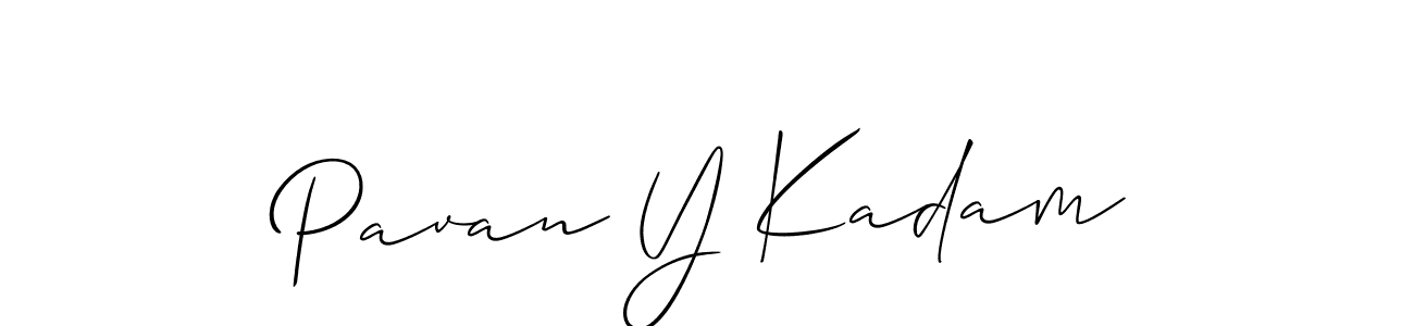 Allison_Script is a professional signature style that is perfect for those who want to add a touch of class to their signature. It is also a great choice for those who want to make their signature more unique. Get Pavan Y Kadam name to fancy signature for free. Pavan Y Kadam signature style 2 images and pictures png