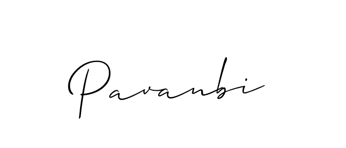 Design your own signature with our free online signature maker. With this signature software, you can create a handwritten (Allison_Script) signature for name Pavanbi. Pavanbi signature style 2 images and pictures png