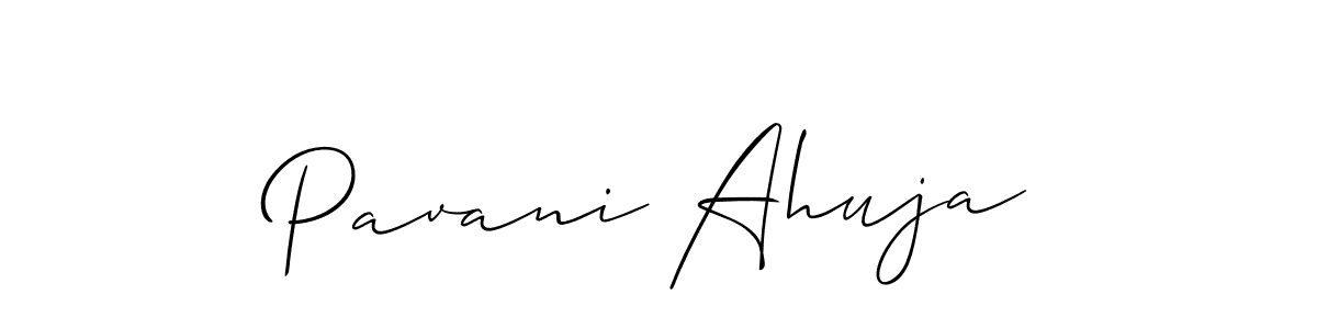 How to make Pavani Ahuja name signature. Use Allison_Script style for creating short signs online. This is the latest handwritten sign. Pavani Ahuja signature style 2 images and pictures png