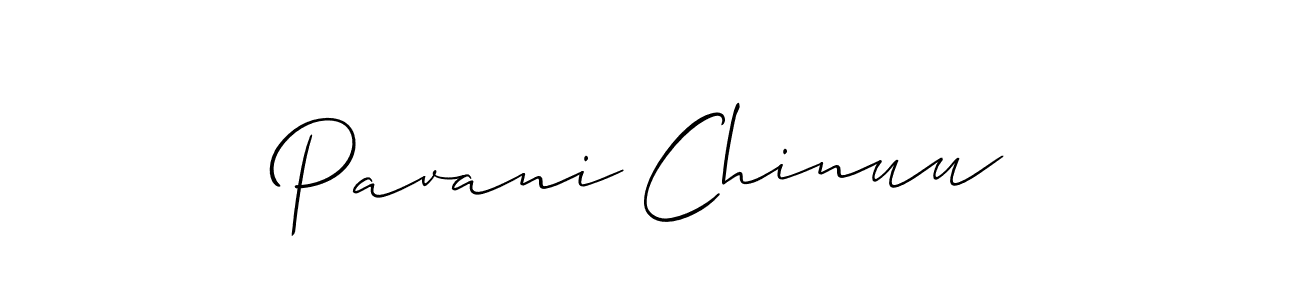 Use a signature maker to create a handwritten signature online. With this signature software, you can design (Allison_Script) your own signature for name Pavani Chinuu. Pavani Chinuu signature style 2 images and pictures png