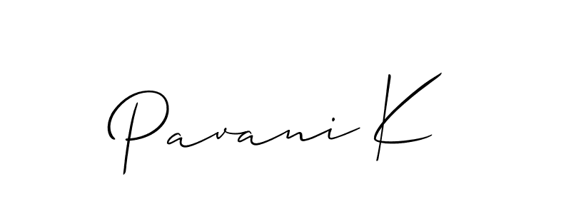 Also we have Pavani K name is the best signature style. Create professional handwritten signature collection using Allison_Script autograph style. Pavani K signature style 2 images and pictures png