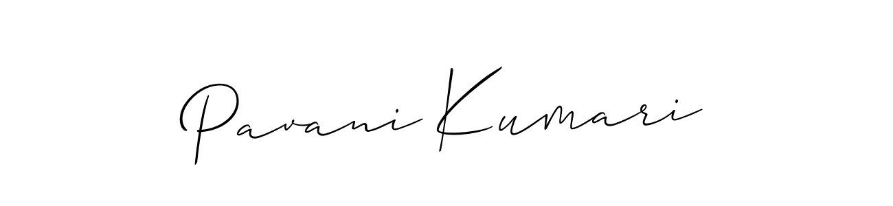 Make a beautiful signature design for name Pavani Kumari. With this signature (Allison_Script) style, you can create a handwritten signature for free. Pavani Kumari signature style 2 images and pictures png