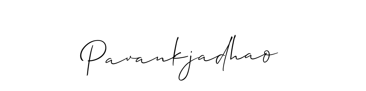 Use a signature maker to create a handwritten signature online. With this signature software, you can design (Allison_Script) your own signature for name Pavankjadhao. Pavankjadhao signature style 2 images and pictures png