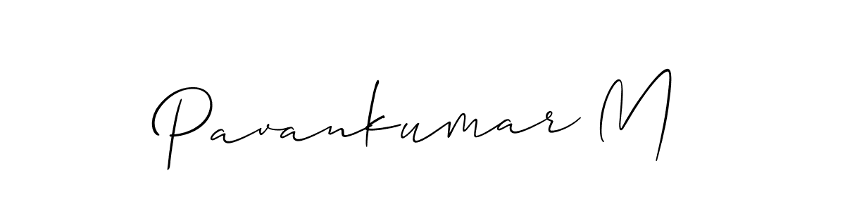 It looks lik you need a new signature style for name Pavankumar M. Design unique handwritten (Allison_Script) signature with our free signature maker in just a few clicks. Pavankumar M signature style 2 images and pictures png