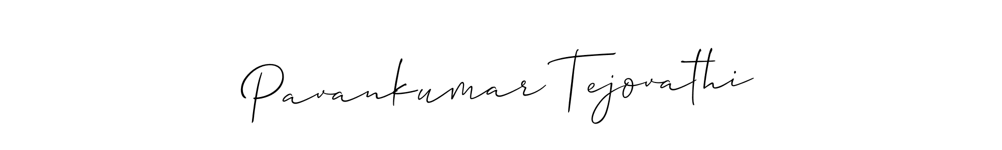 Make a beautiful signature design for name Pavankumar Tejovathi. With this signature (Allison_Script) style, you can create a handwritten signature for free. Pavankumar Tejovathi signature style 2 images and pictures png