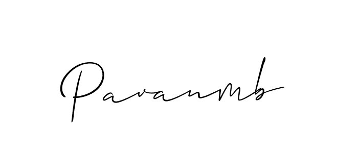 Make a beautiful signature design for name Pavanmb. With this signature (Allison_Script) style, you can create a handwritten signature for free. Pavanmb signature style 2 images and pictures png