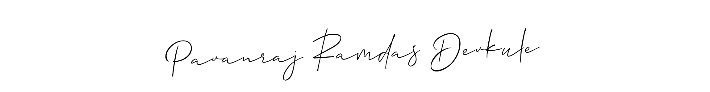 How to make Pavanraj Ramdas Devkule name signature. Use Allison_Script style for creating short signs online. This is the latest handwritten sign. Pavanraj Ramdas Devkule signature style 2 images and pictures png