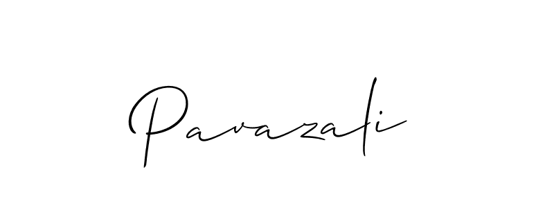 Use a signature maker to create a handwritten signature online. With this signature software, you can design (Allison_Script) your own signature for name Pavazali. Pavazali signature style 2 images and pictures png