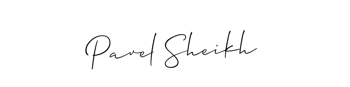 It looks lik you need a new signature style for name Pavel Sheikh. Design unique handwritten (Allison_Script) signature with our free signature maker in just a few clicks. Pavel Sheikh signature style 2 images and pictures png