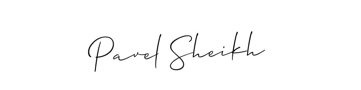 Pavel Sheikh stylish signature style. Best Handwritten Sign (Allison_Script) for my name. Handwritten Signature Collection Ideas for my name Pavel Sheikh. Pavel Sheikh signature style 2 images and pictures png