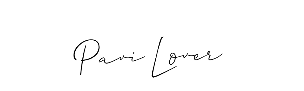 The best way (Allison_Script) to make a short signature is to pick only two or three words in your name. The name Pavi Lover include a total of six letters. For converting this name. Pavi Lover signature style 2 images and pictures png