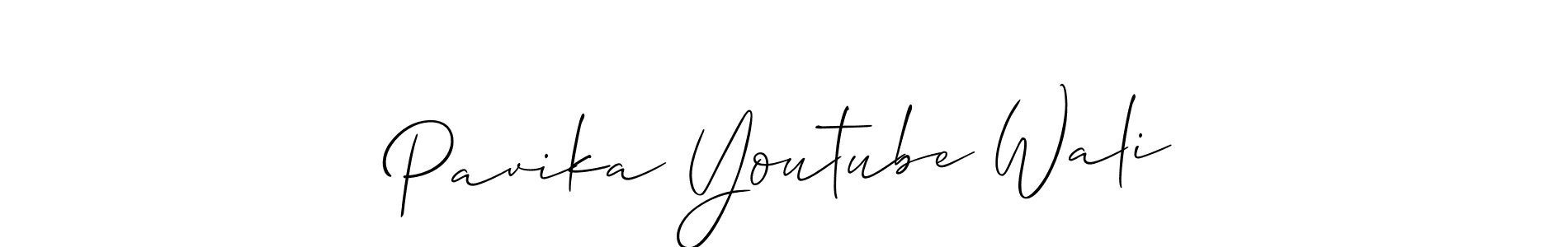 You should practise on your own different ways (Allison_Script) to write your name (Pavika Youtube Wali) in signature. don't let someone else do it for you. Pavika Youtube Wali signature style 2 images and pictures png