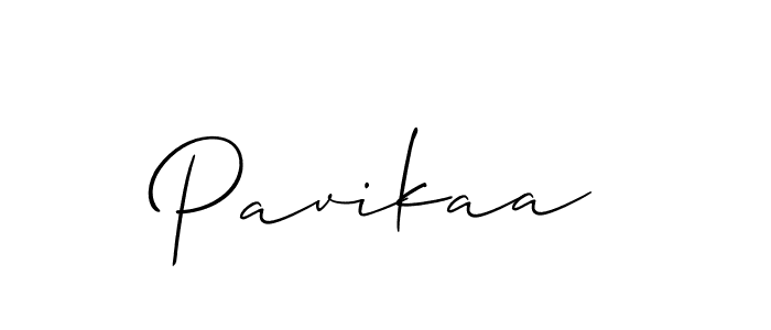 Design your own signature with our free online signature maker. With this signature software, you can create a handwritten (Allison_Script) signature for name Pavikaa. Pavikaa signature style 2 images and pictures png