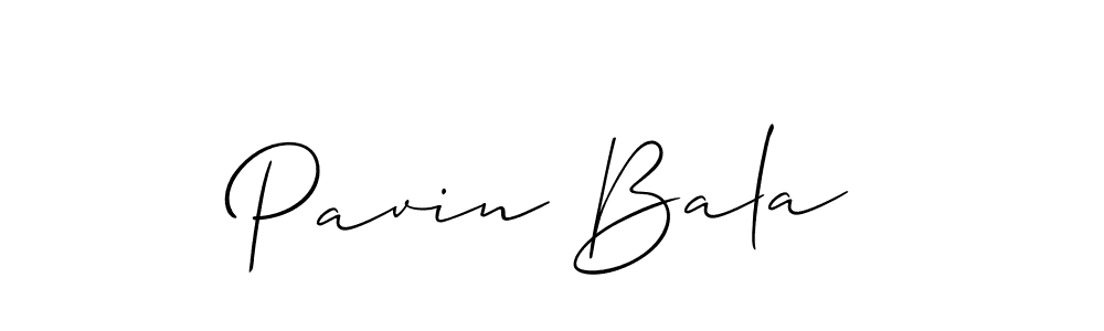 How to make Pavin Bala name signature. Use Allison_Script style for creating short signs online. This is the latest handwritten sign. Pavin Bala signature style 2 images and pictures png