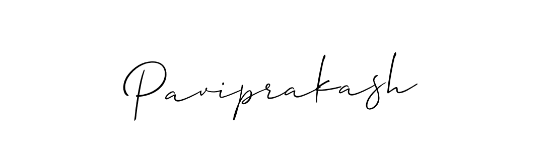 Paviprakash stylish signature style. Best Handwritten Sign (Allison_Script) for my name. Handwritten Signature Collection Ideas for my name Paviprakash. Paviprakash signature style 2 images and pictures png