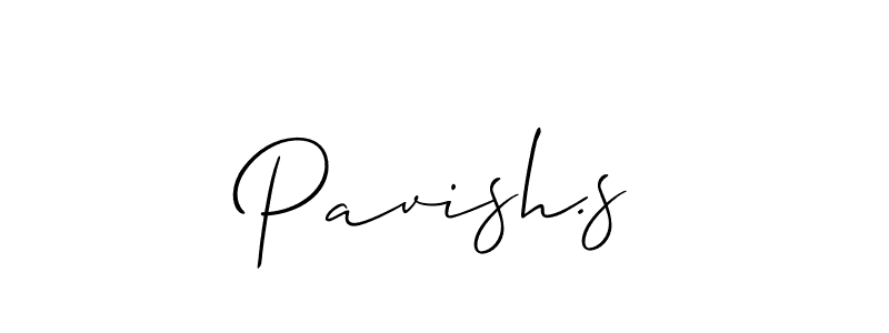 Make a beautiful signature design for name Pavish.s. With this signature (Allison_Script) style, you can create a handwritten signature for free. Pavish.s signature style 2 images and pictures png
