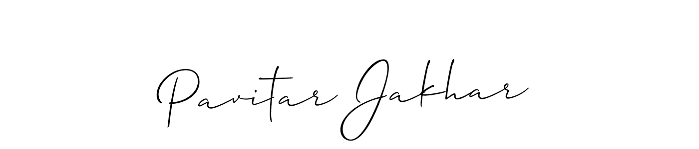 Make a beautiful signature design for name Pavitar Jakhar. With this signature (Allison_Script) style, you can create a handwritten signature for free. Pavitar Jakhar signature style 2 images and pictures png