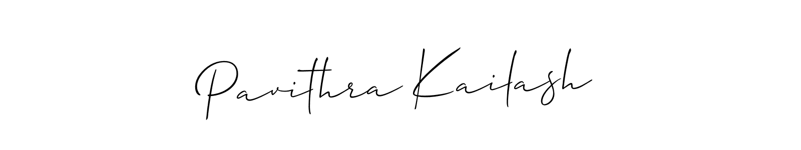 It looks lik you need a new signature style for name Pavithra Kailash. Design unique handwritten (Allison_Script) signature with our free signature maker in just a few clicks. Pavithra Kailash signature style 2 images and pictures png