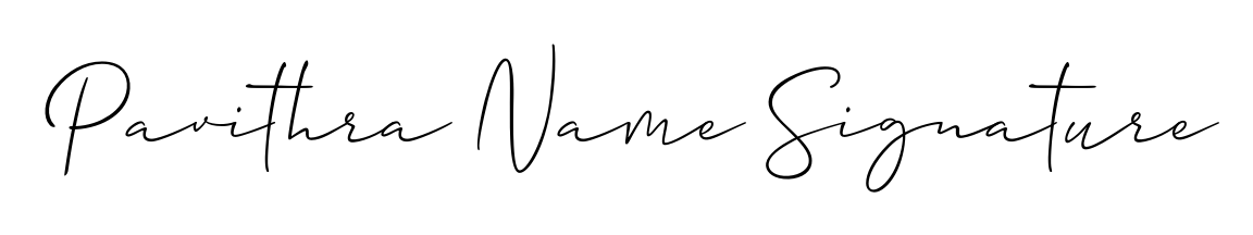 A sleek calligraphic signature for name Pavithra Name Signature utilizing Allison_Script styling. Great for adding personal signatures to photos and art. Pavithra Name Signature signature style 2 images and pictures png