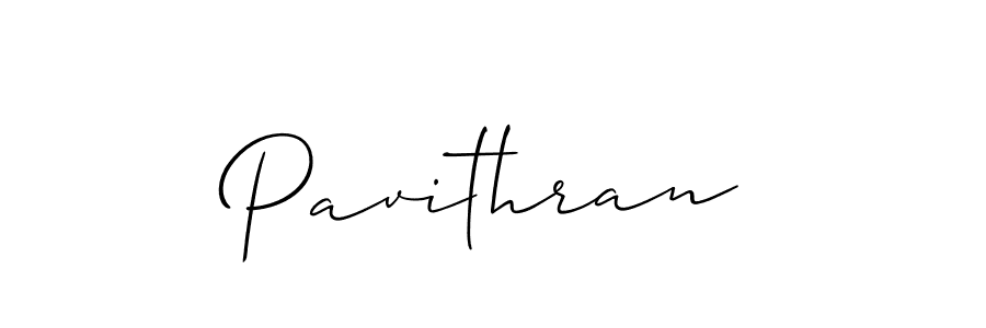 How to make Pavithran signature? Allison_Script is a professional autograph style. Create handwritten signature for Pavithran name. Pavithran signature style 2 images and pictures png