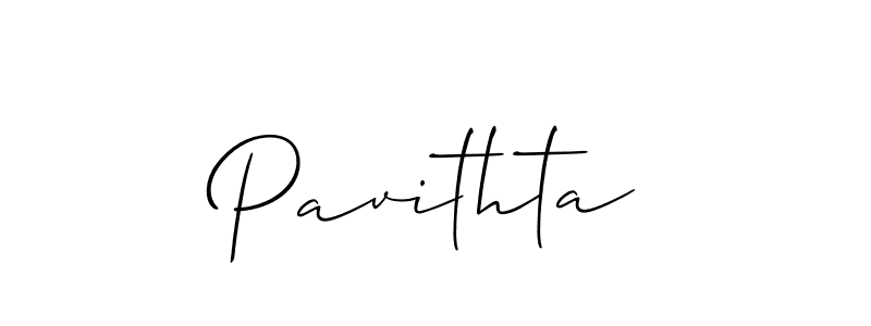 How to make Pavithta name signature. Use Allison_Script style for creating short signs online. This is the latest handwritten sign. Pavithta signature style 2 images and pictures png