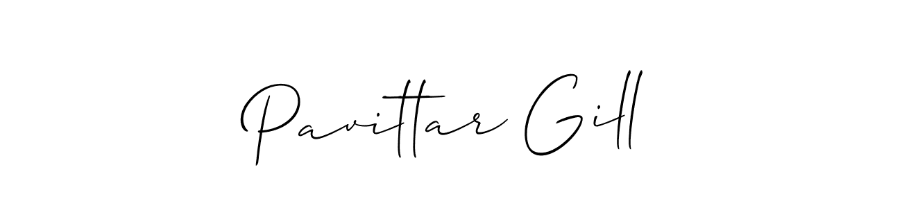 How to make Pavittar Gill signature? Allison_Script is a professional autograph style. Create handwritten signature for Pavittar Gill name. Pavittar Gill signature style 2 images and pictures png