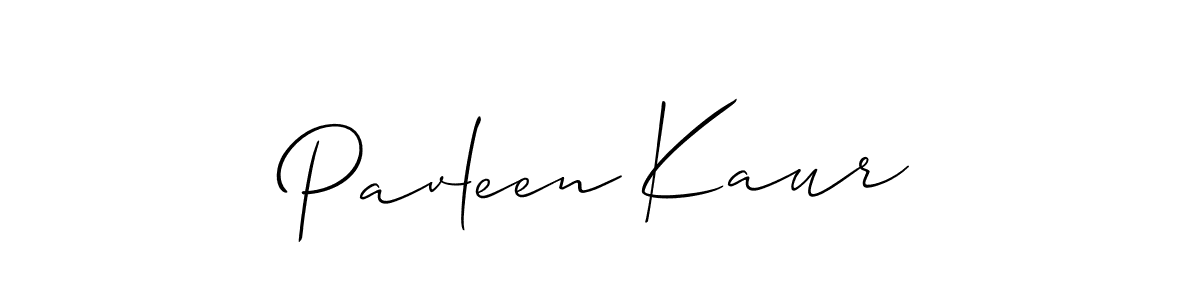 The best way (Allison_Script) to make a short signature is to pick only two or three words in your name. The name Pavleen Kaur include a total of six letters. For converting this name. Pavleen Kaur signature style 2 images and pictures png