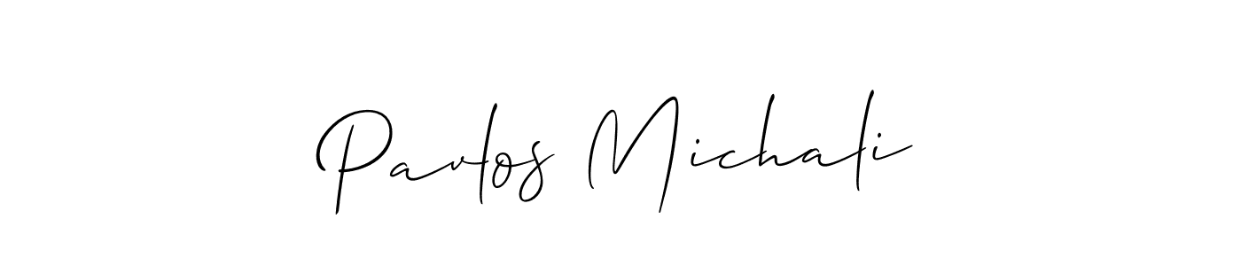It looks lik you need a new signature style for name Pavlos Michali. Design unique handwritten (Allison_Script) signature with our free signature maker in just a few clicks. Pavlos Michali signature style 2 images and pictures png