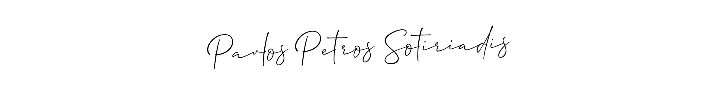 Use a signature maker to create a handwritten signature online. With this signature software, you can design (Allison_Script) your own signature for name Pavlos Petros Sotiriadis. Pavlos Petros Sotiriadis signature style 2 images and pictures png