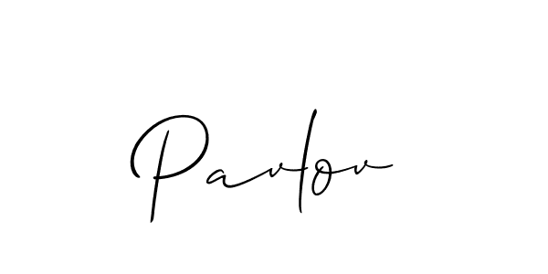 Make a beautiful signature design for name Pavlov. With this signature (Allison_Script) style, you can create a handwritten signature for free. Pavlov signature style 2 images and pictures png