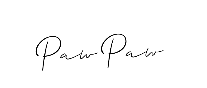 Make a beautiful signature design for name Paw Paw. With this signature (Allison_Script) style, you can create a handwritten signature for free. Paw Paw signature style 2 images and pictures png