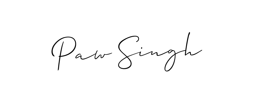 How to make Paw Singh signature? Allison_Script is a professional autograph style. Create handwritten signature for Paw Singh name. Paw Singh signature style 2 images and pictures png