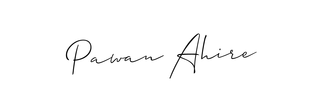 How to make Pawan Ahire name signature. Use Allison_Script style for creating short signs online. This is the latest handwritten sign. Pawan Ahire signature style 2 images and pictures png