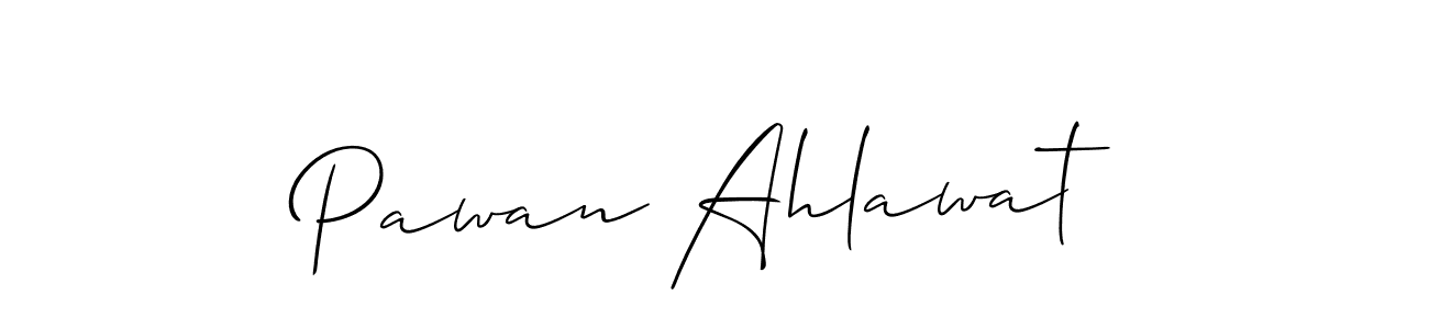 How to make Pawan Ahlawat name signature. Use Allison_Script style for creating short signs online. This is the latest handwritten sign. Pawan Ahlawat signature style 2 images and pictures png