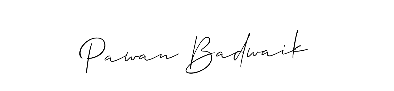 Also You can easily find your signature by using the search form. We will create Pawan Badwaik name handwritten signature images for you free of cost using Allison_Script sign style. Pawan Badwaik signature style 2 images and pictures png