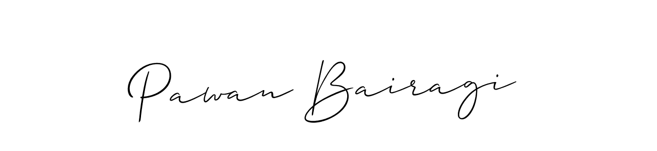 Create a beautiful signature design for name Pawan Bairagi. With this signature (Allison_Script) fonts, you can make a handwritten signature for free. Pawan Bairagi signature style 2 images and pictures png