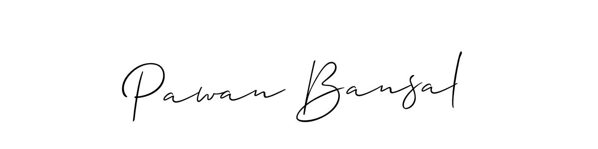 The best way (Allison_Script) to make a short signature is to pick only two or three words in your name. The name Pawan Bansal include a total of six letters. For converting this name. Pawan Bansal signature style 2 images and pictures png