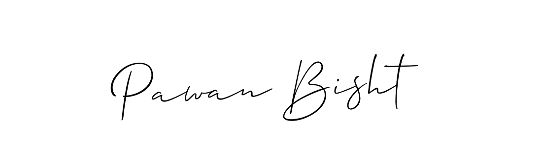 How to make Pawan Bisht name signature. Use Allison_Script style for creating short signs online. This is the latest handwritten sign. Pawan Bisht signature style 2 images and pictures png