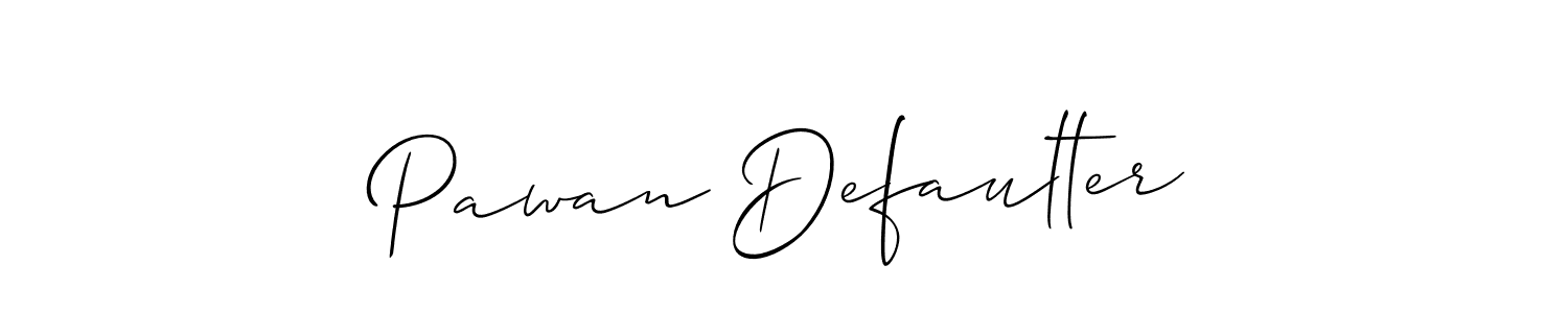 How to make Pawan Defaulter name signature. Use Allison_Script style for creating short signs online. This is the latest handwritten sign. Pawan Defaulter signature style 2 images and pictures png